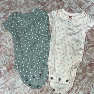 Carters flower print onesies